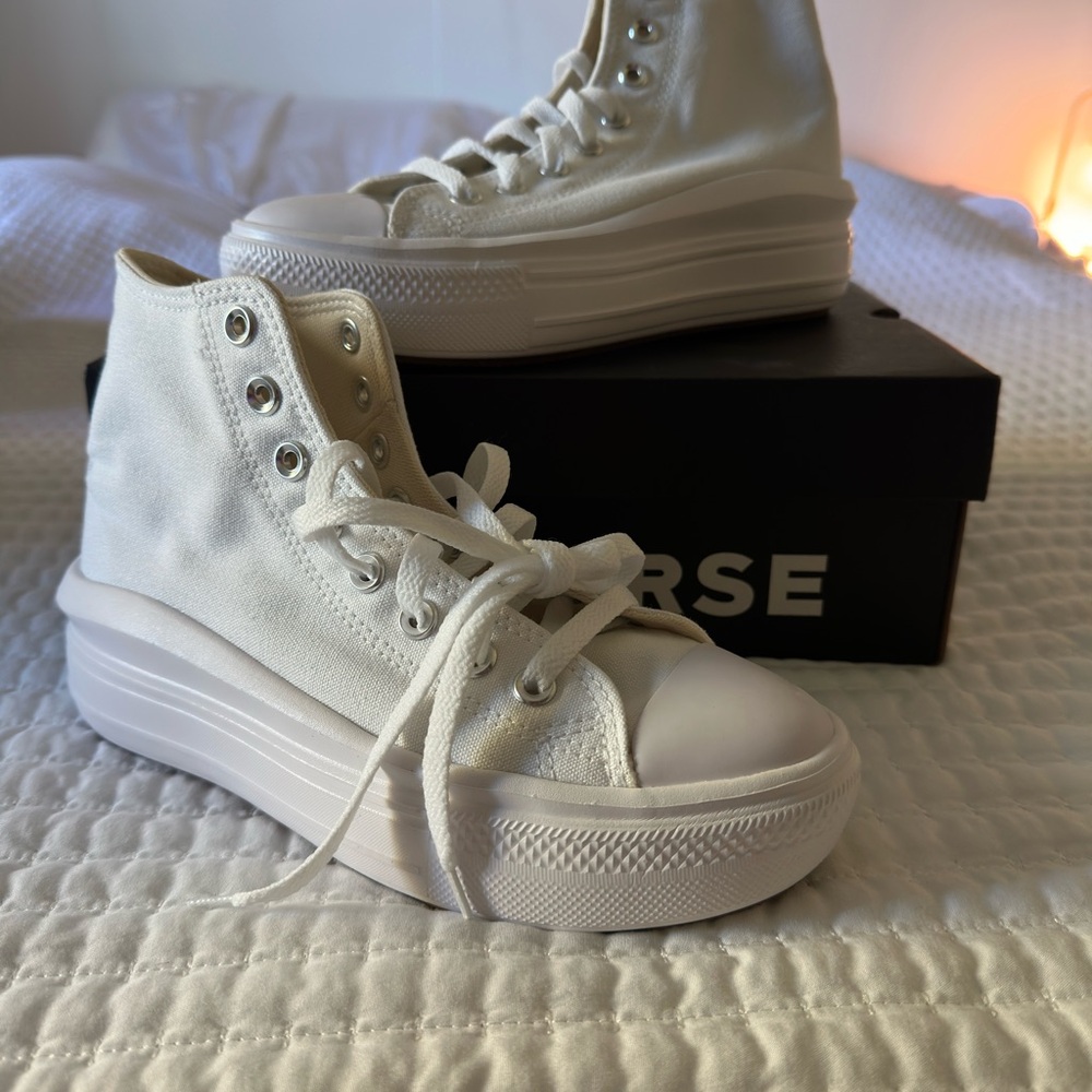 Converse Women's Platform White Sneakers